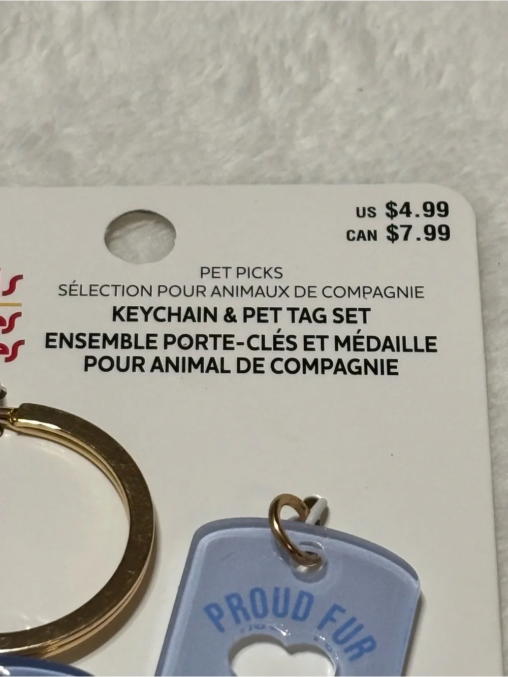 2 Proud Pet Baby Paw Keychain Sets - Light Blue